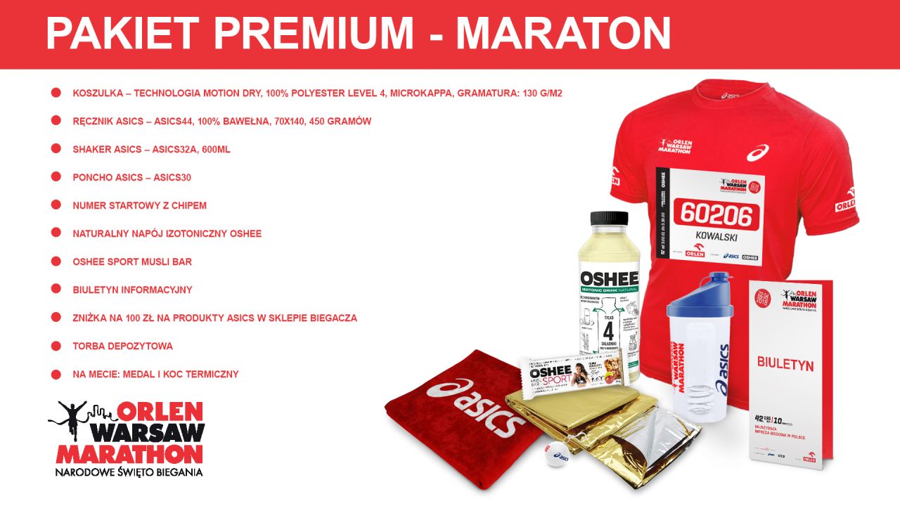 Znamy skład pakietów startowych na ORLEN Warsaw Marathon!