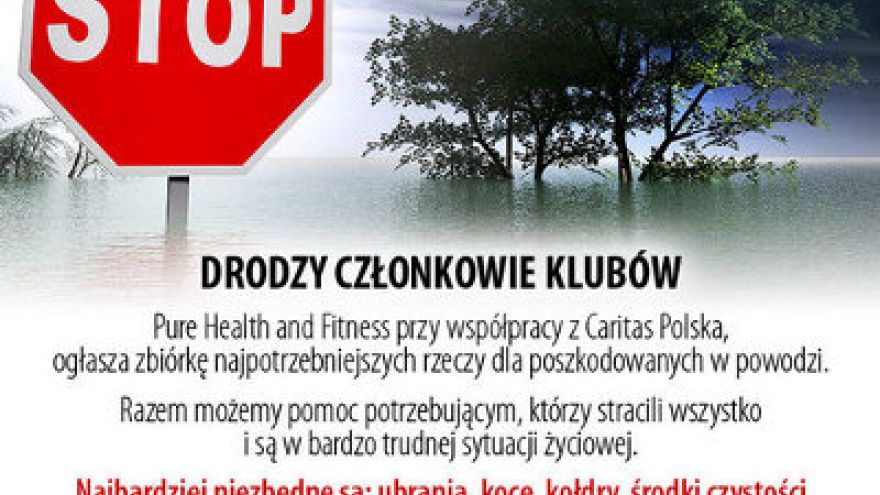  pomoc Członkowie klubu PURE pomagają powodzianom