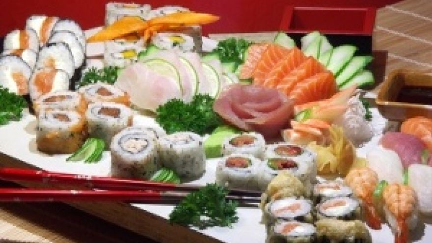 Japonia Sushi na wigilijnym stole