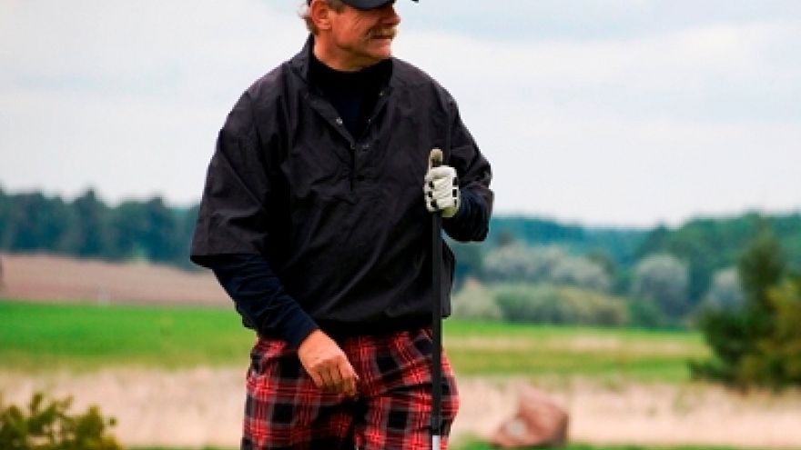 Golf Człowiek w jednej rękawiczce