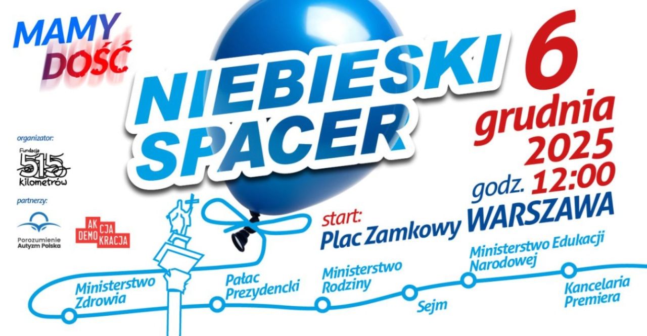 Niebieski Spacer 2024: Razem dla realnej zmiany w postrzeganiu autyzmu