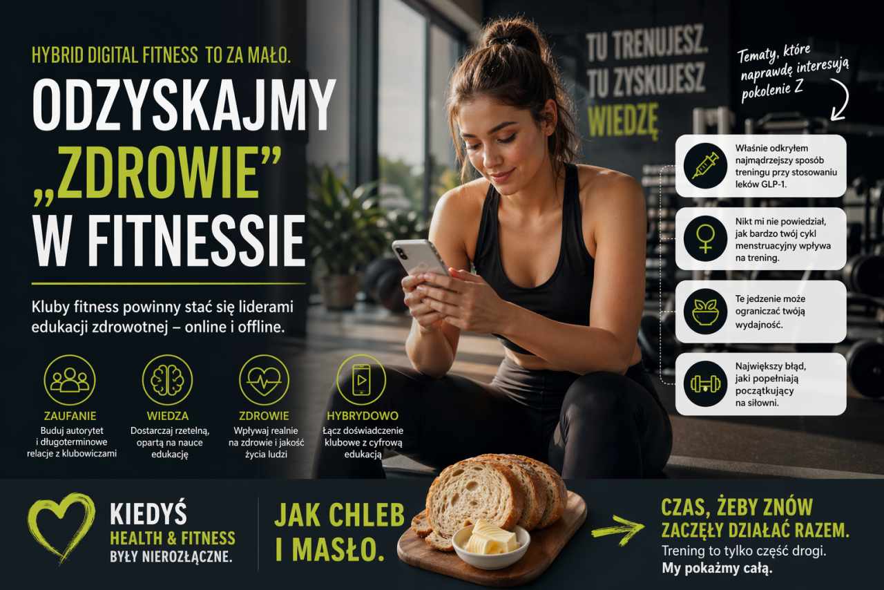 Hybrid Digital Fitness to za mało. Dlaczego kluby fitness muszą odzyskać „zdrowie” i stać się liderami edukacji?