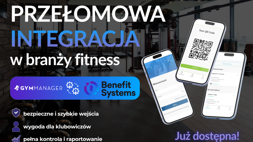 Fit biz Integracja GYMMANAGER z Benefit Systems już dostępna. Kluby fitness zyskają nowy poziom automatyzacji