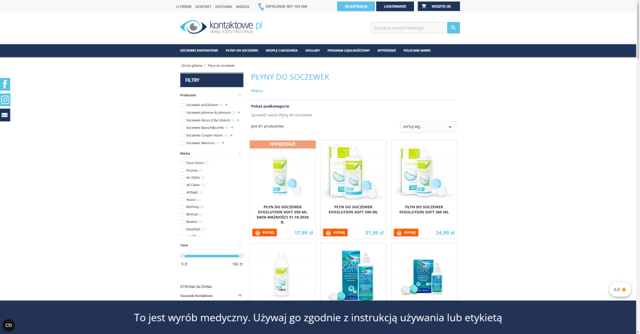Na co zwrócić uwagę przy doborze płynu do soczewek?