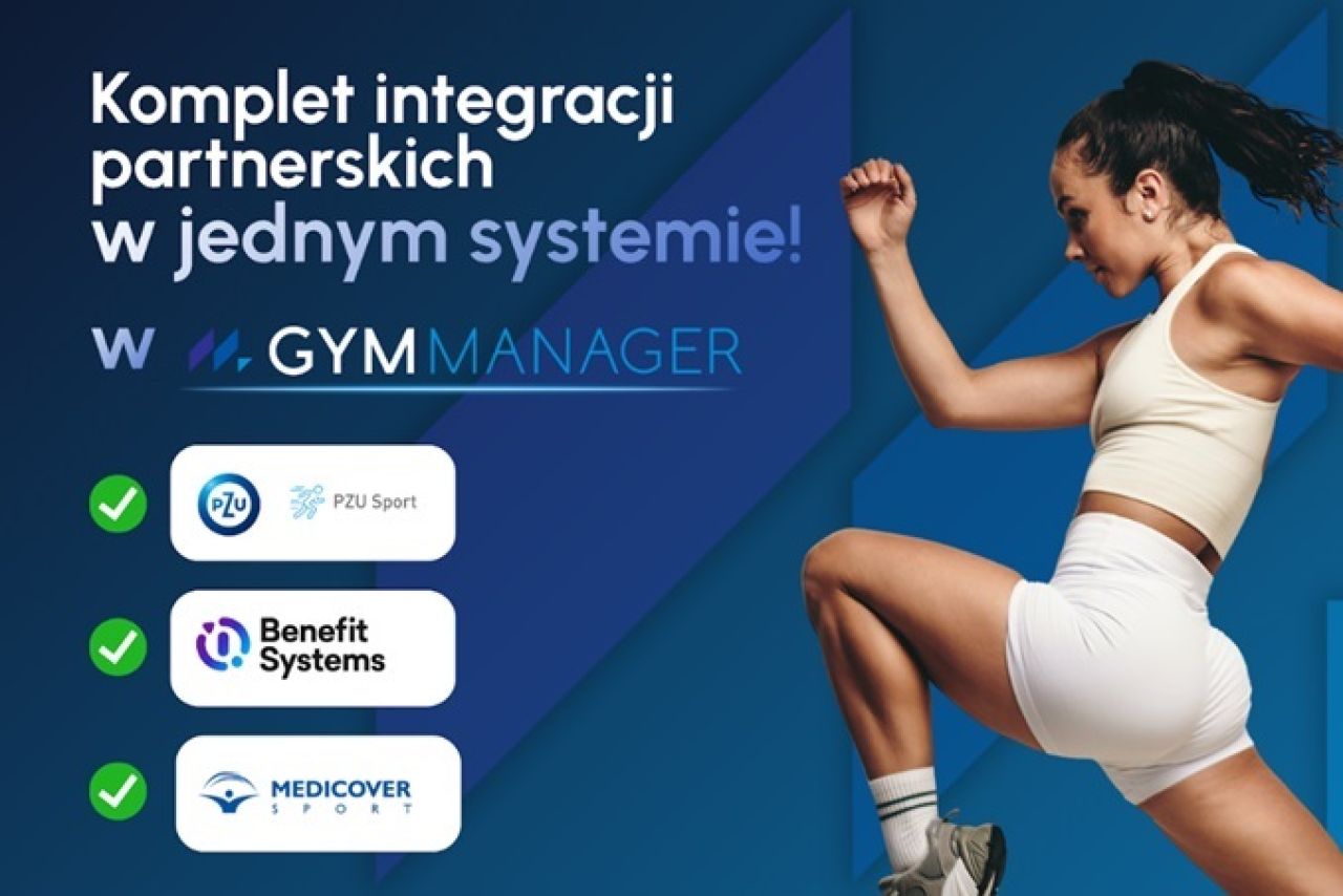 GYMMANAGER z kompletem integracji partnerskich. Jeden system, trzej najwięksi operatorzy benefitów sportowych