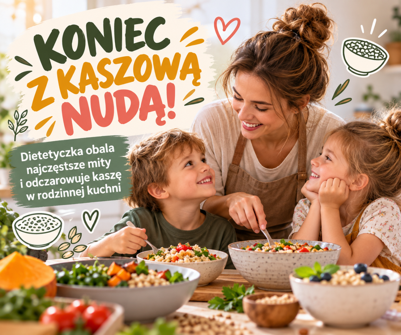 KONIEC Z KASZOWĄ NUDĄ! Dietetyczka obala najczęstsze mity i odczarowuje kaszę w rodzinnej kuchni