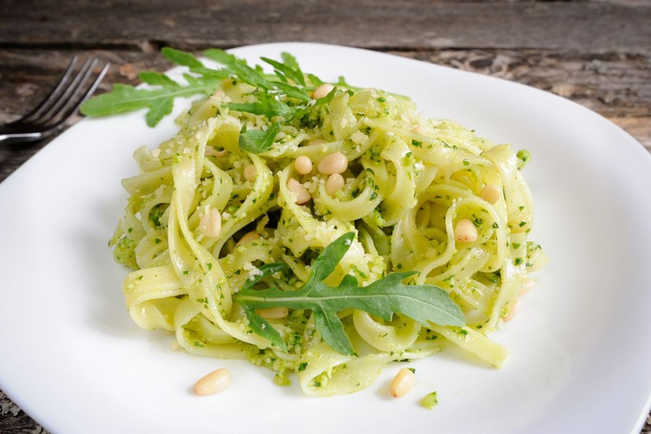 Tagliatelle z pesto z rukoli